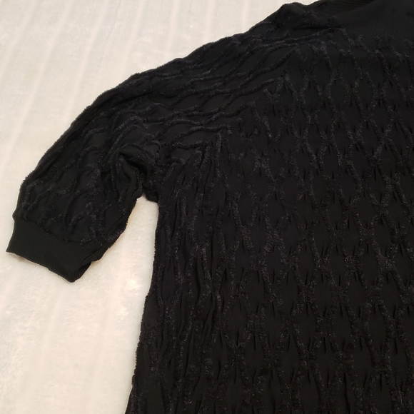 Love & Legend Black Textured Mock Neck Top - Picture 4 of 16